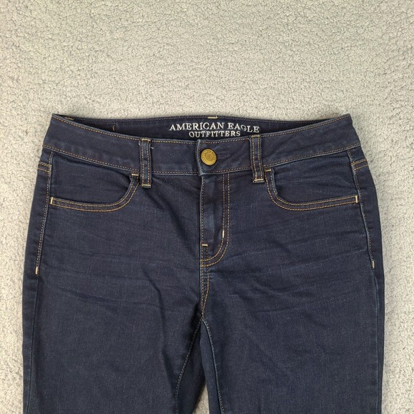 American Eagle Outfitters Jeans Womens Size 4 Blue Jegging 28x26.5 Super Stretch - Picture 3 of 14